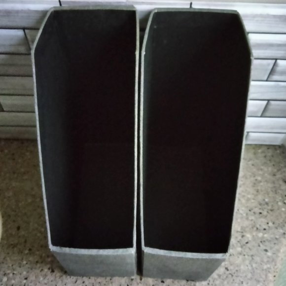 DUO: Linen Covered Slate Grey File Magazine Holders (A) - Picture 5 of 9